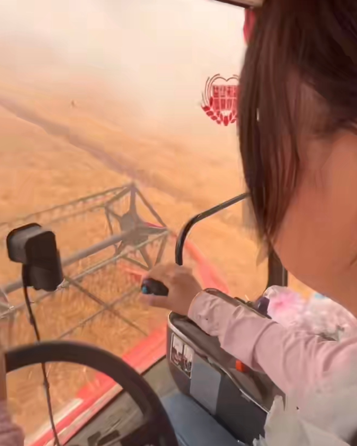 开农机冲进火场抢麦，英勇农人的瞬间永恒